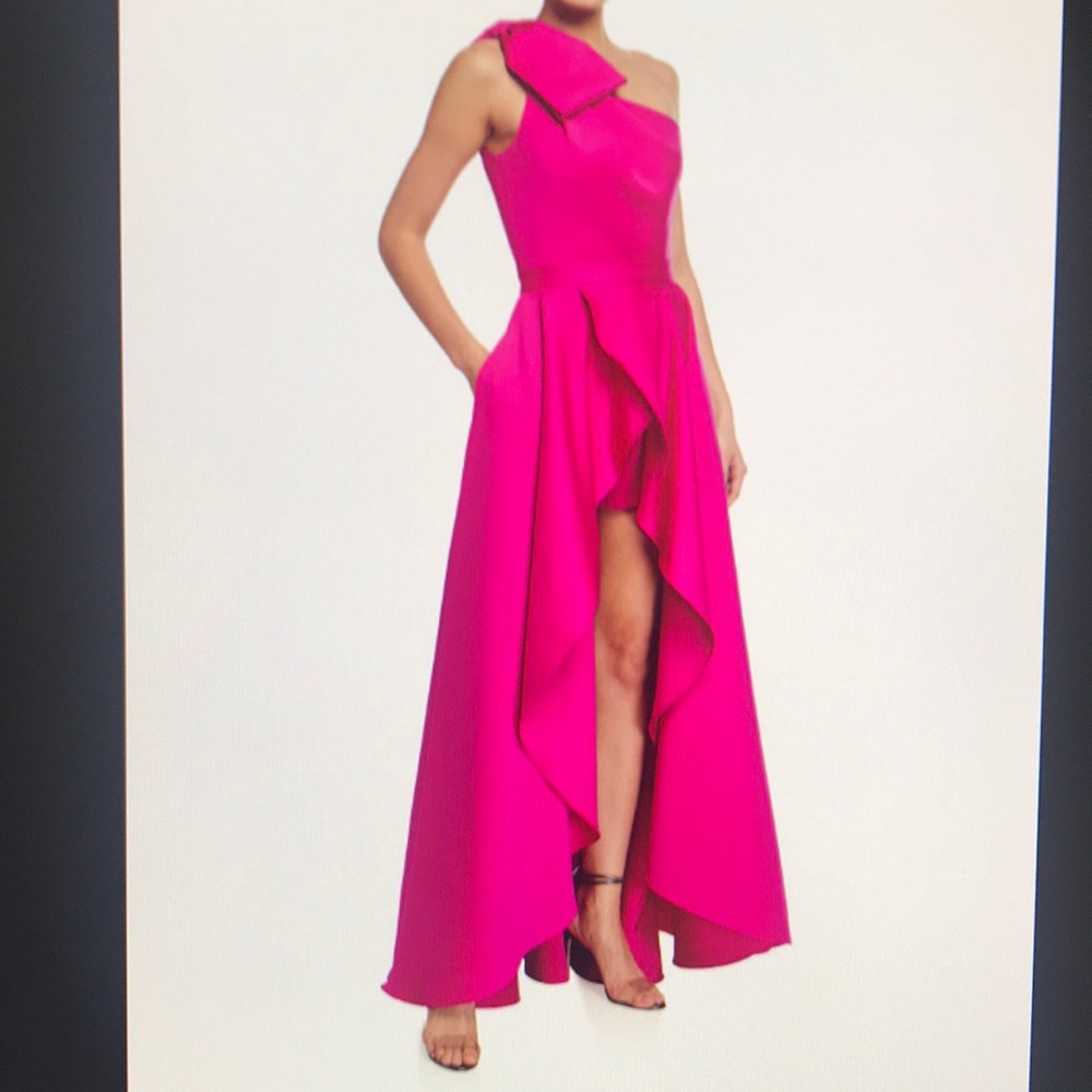 Jay Godfrey one shoulder romper with over skirt